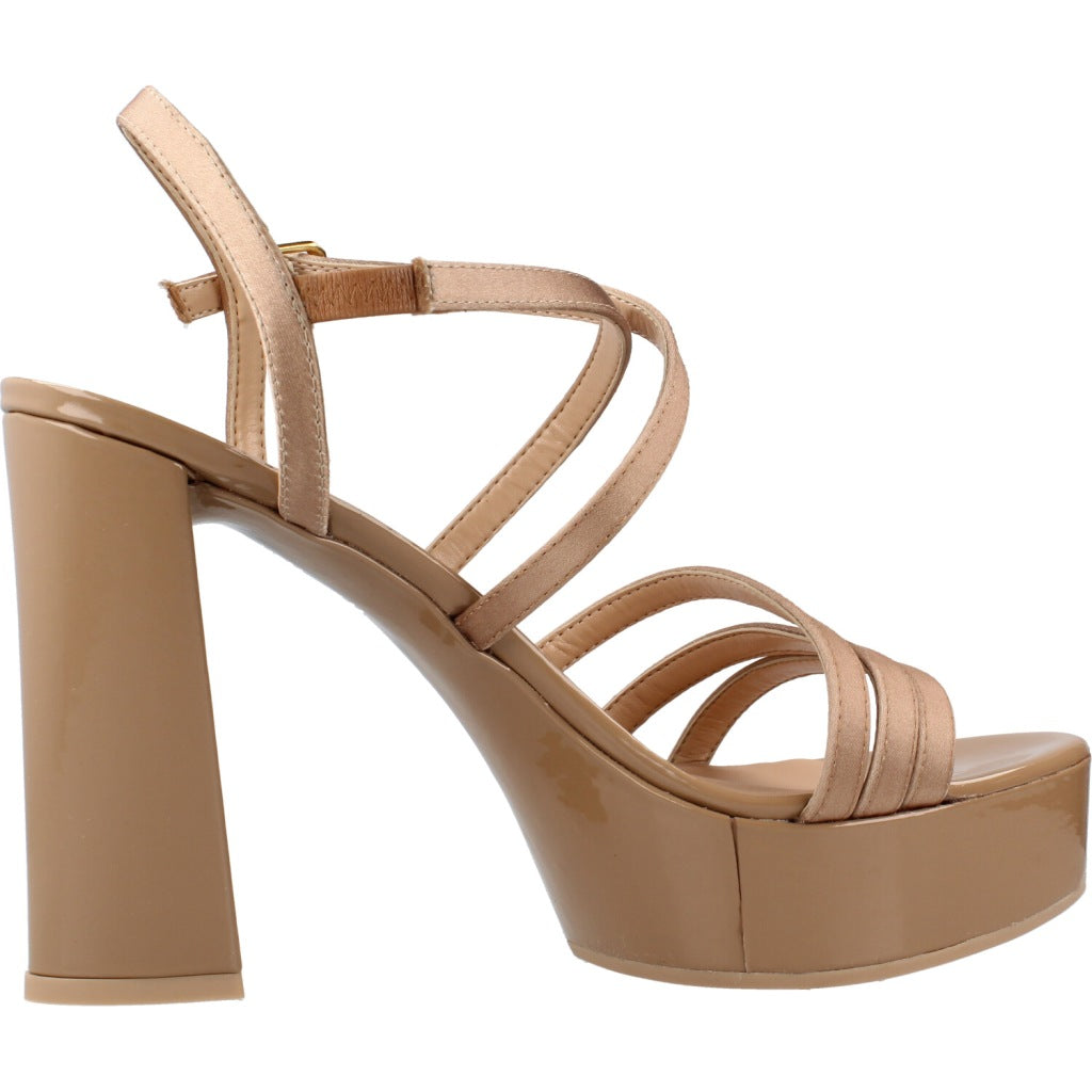 UNISA SANDALIAS TACON HEBI en color PRALINE  (4)