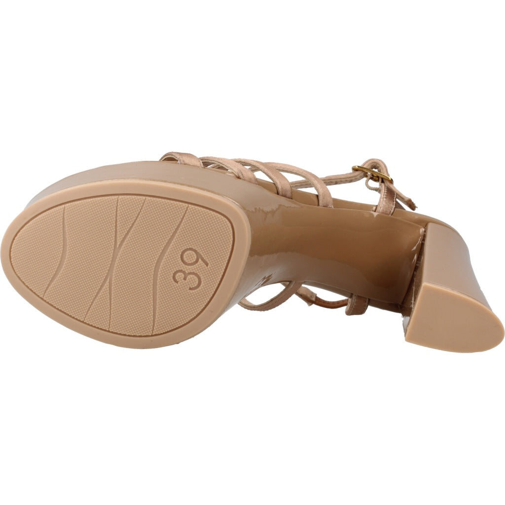 UNISA SANDALIAS TACON HEBI en color PRALINE  (6)