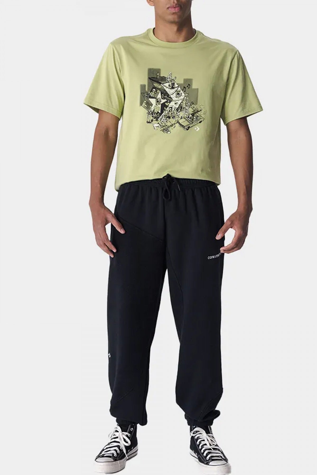 CONVERSE  GOTO ITERATION PANT en color BLACK  (2)