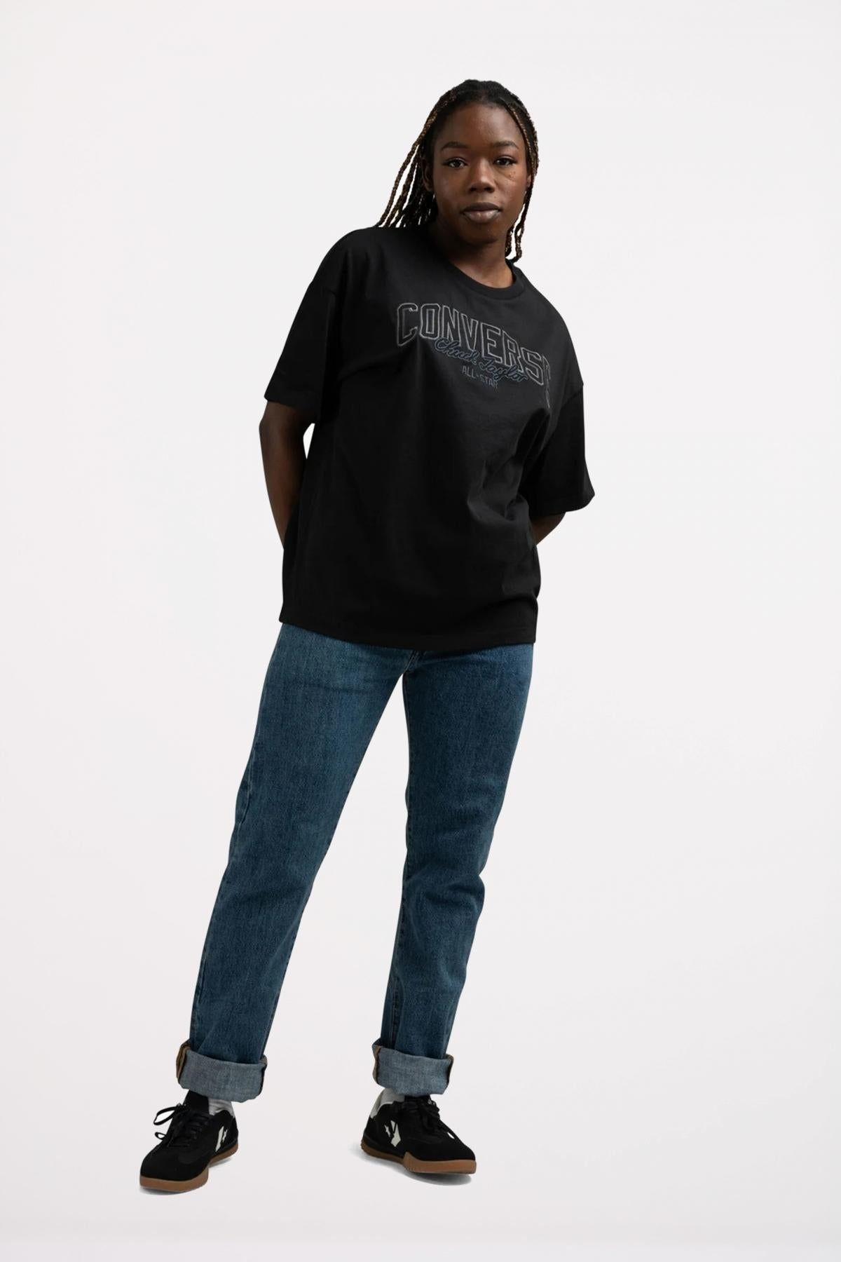 CONVERSE RETRO T SHIRT en color BLACK  (4)