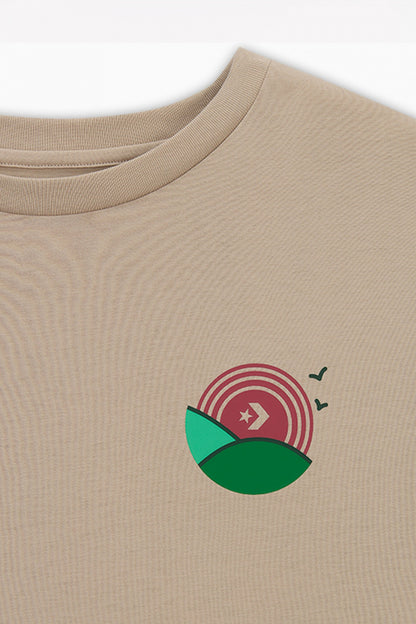 CONVERSE LEAF T-SHIRT en color PAPYRUS  (3)