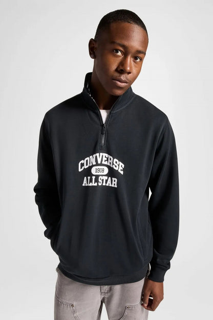 CONVERSE RETRO QUARTER ZIP en color BLACK  (1)