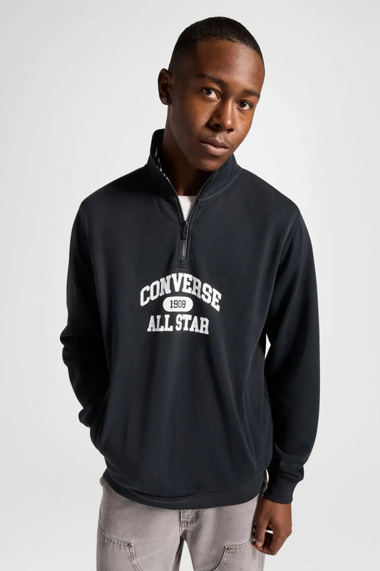 CONVERSE RETRO QUARTER ZIP en color BLACK  (1)
