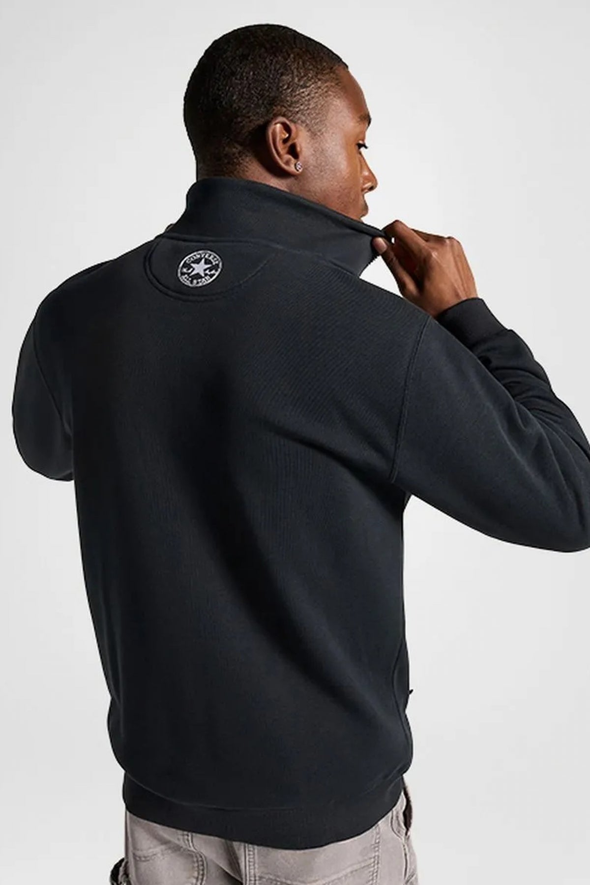 CONVERSE RETRO QUARTER ZIP en color BLACK  (2)