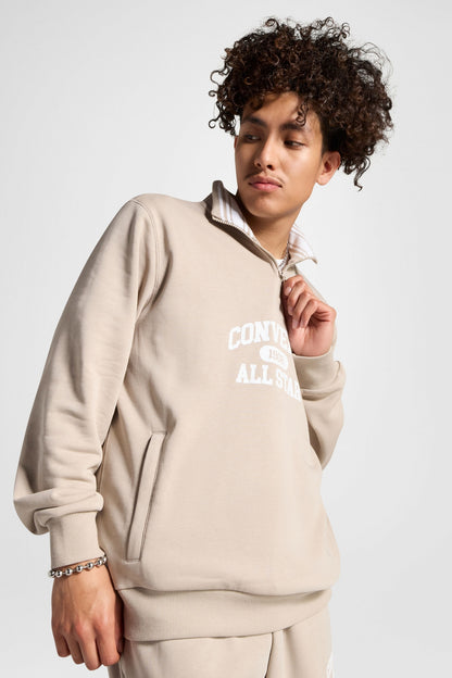 CONVERSE RETRO QUARTER ZIP en color PAPYRUS  (1)