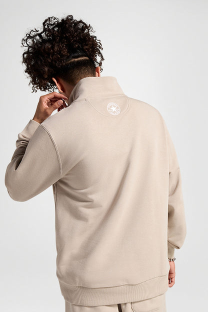 CONVERSE RETRO QUARTER ZIP en color PAPYRUS  (2)