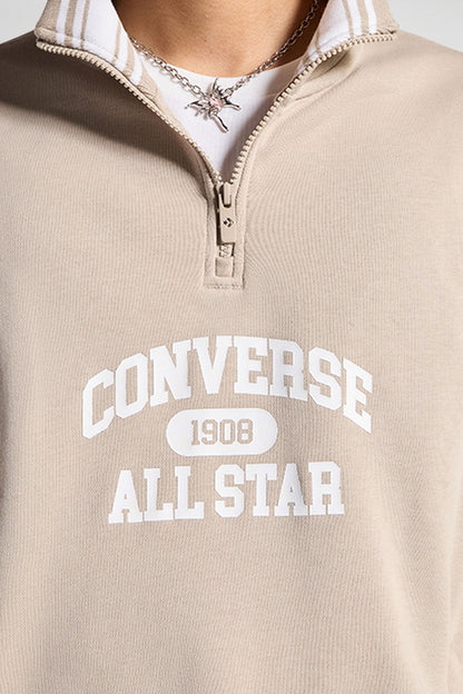 CONVERSE RETRO QUARTER ZIP en color PAPYRUS  (3)