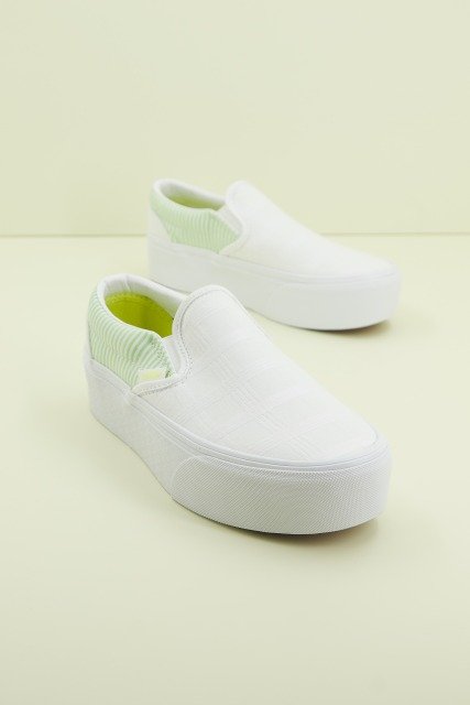 VANS CLASSIC SLIP-O en color GREENWHT  (2)