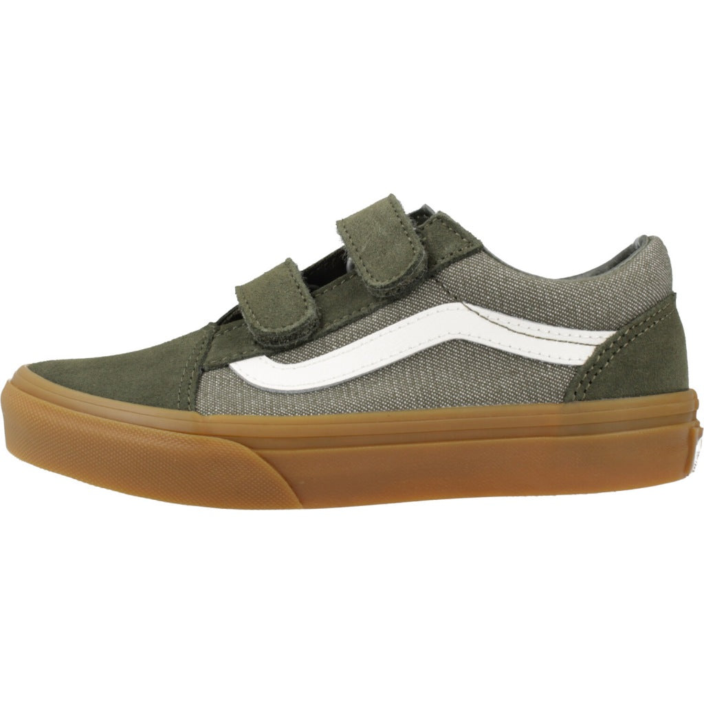 VANS OLD SKOOL V DENM en color GREEN  (2)