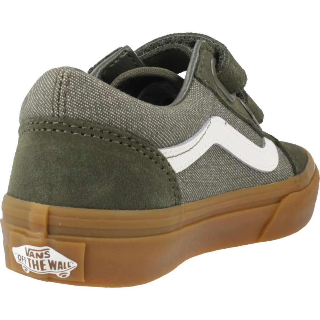 VANS OLD SKOOL V DENM en color GREEN  (3)