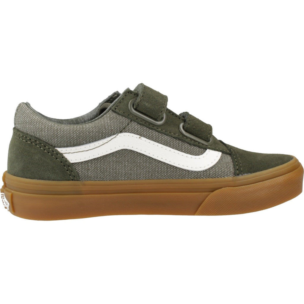 VANS OLD SKOOL V DENM en color GREEN  (4)