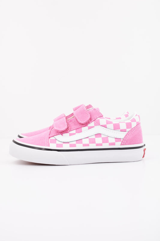 VANS OLD SKOOL V CHECKERB en color PINK  (1)
