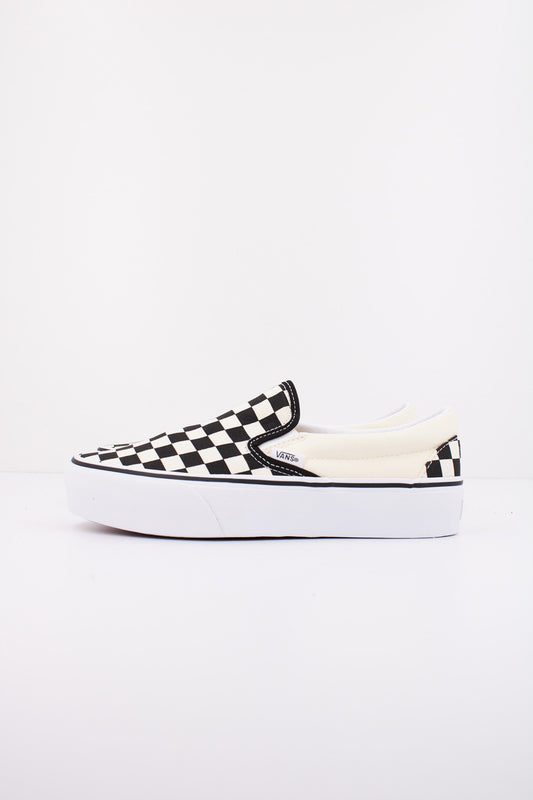 VANS CLASSIC SLIP-ON PLAT en color BLKWHTCHCK  (1)