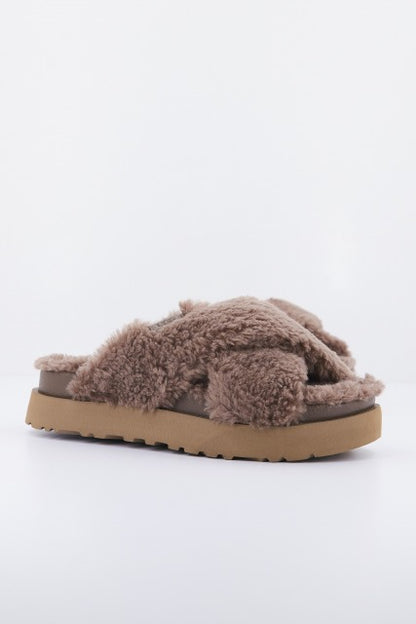 UGG W FUZZ SUGAR CROSS S en color HICKORY  (2)