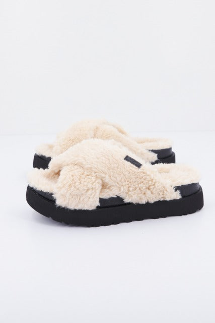 UGG W FUZZ SUGAR CROSS S en color NATURAL  (1)