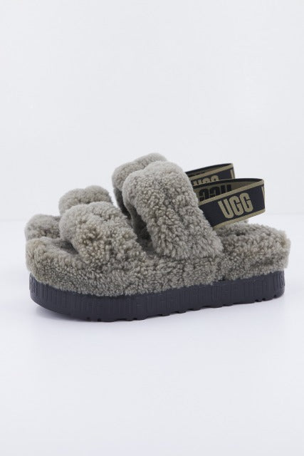 UGG W OH FLUFFITA en color BURNTOLIVE  (1)