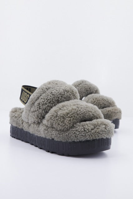 UGG W OH FLUFFITA en color BURNTOLIVE  (2)
